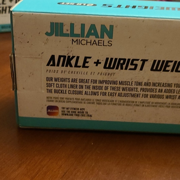 Jillian Michaels Ankle + Wrist weights 2 Lb Set Bl - Picture 3 of 4